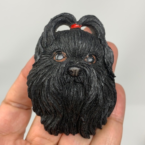 Black dog refrigerator magnet 🧲 decoration